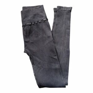 NUX Active Harper Ribbed Gray Leggings Women’s Size Small NWOT 7/8 Ankle Length